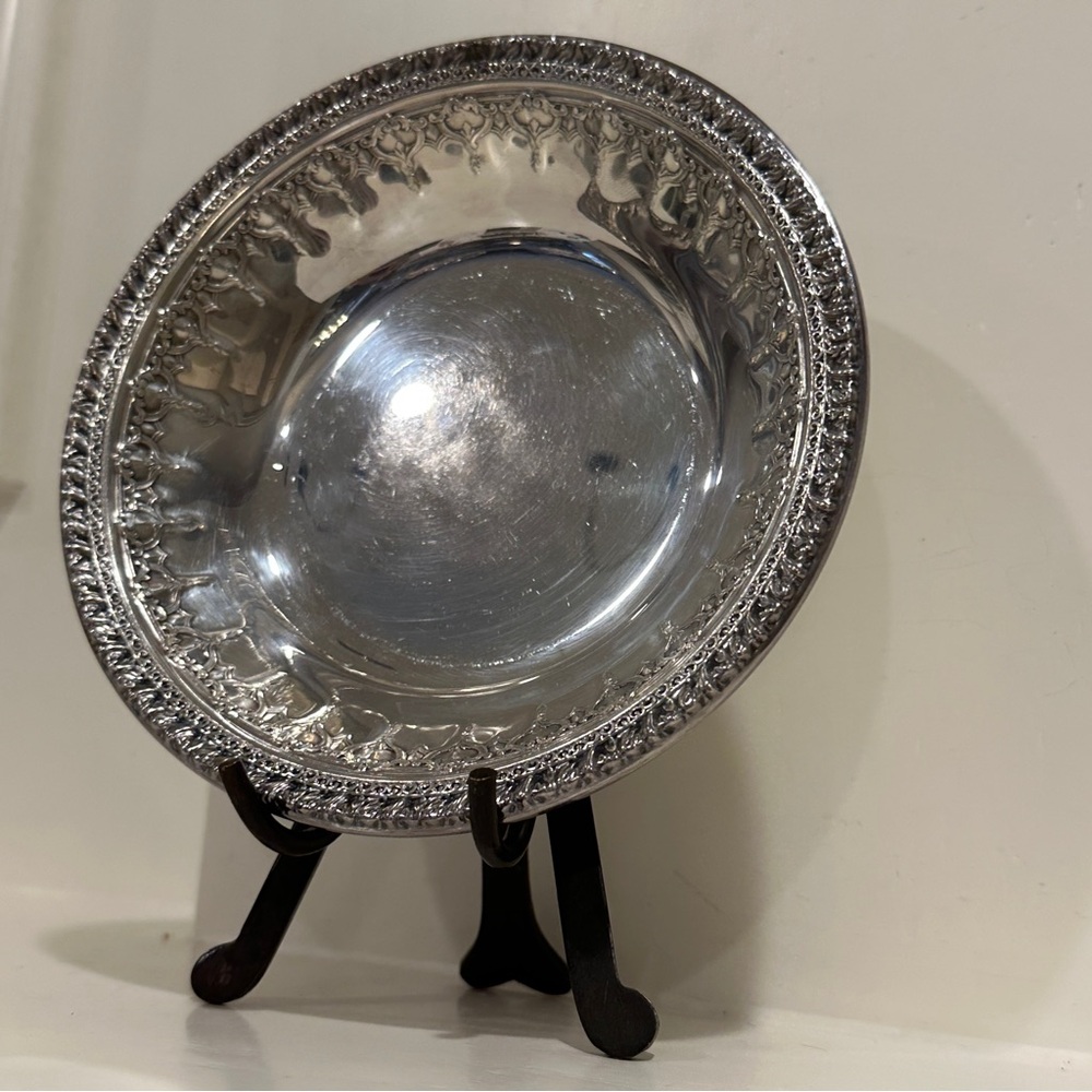 Reed & Barton 1202 Silverplate Francis I Style 6” Candy Nut Bowl Mid-Century - Picture 2 of 10